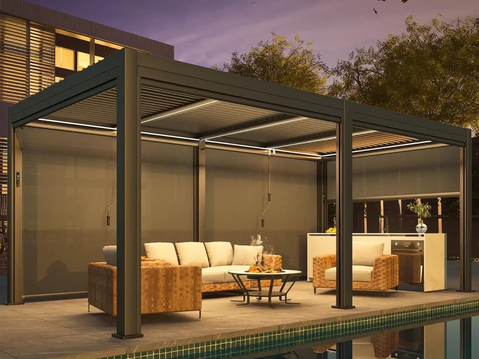 Pergola Lounge at Dusk