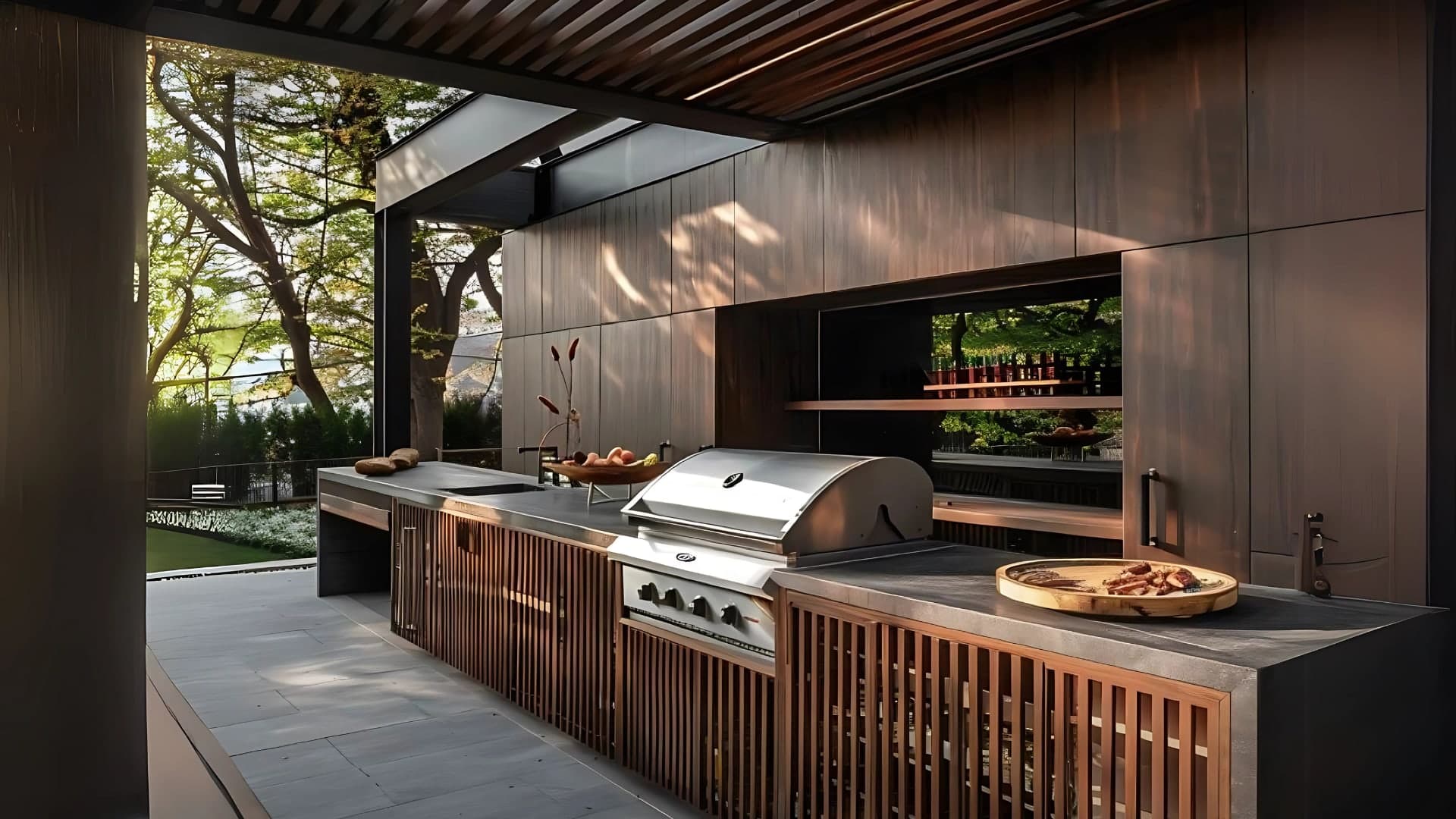 Hardwood Outdoor Kitchen