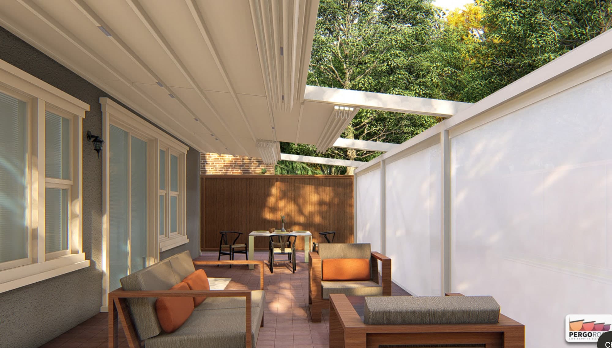 Covered Porch Pergola